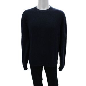 Zanella Mens Pullover Sweater Dark Blue Crew Neck Long Sleeve Size XL